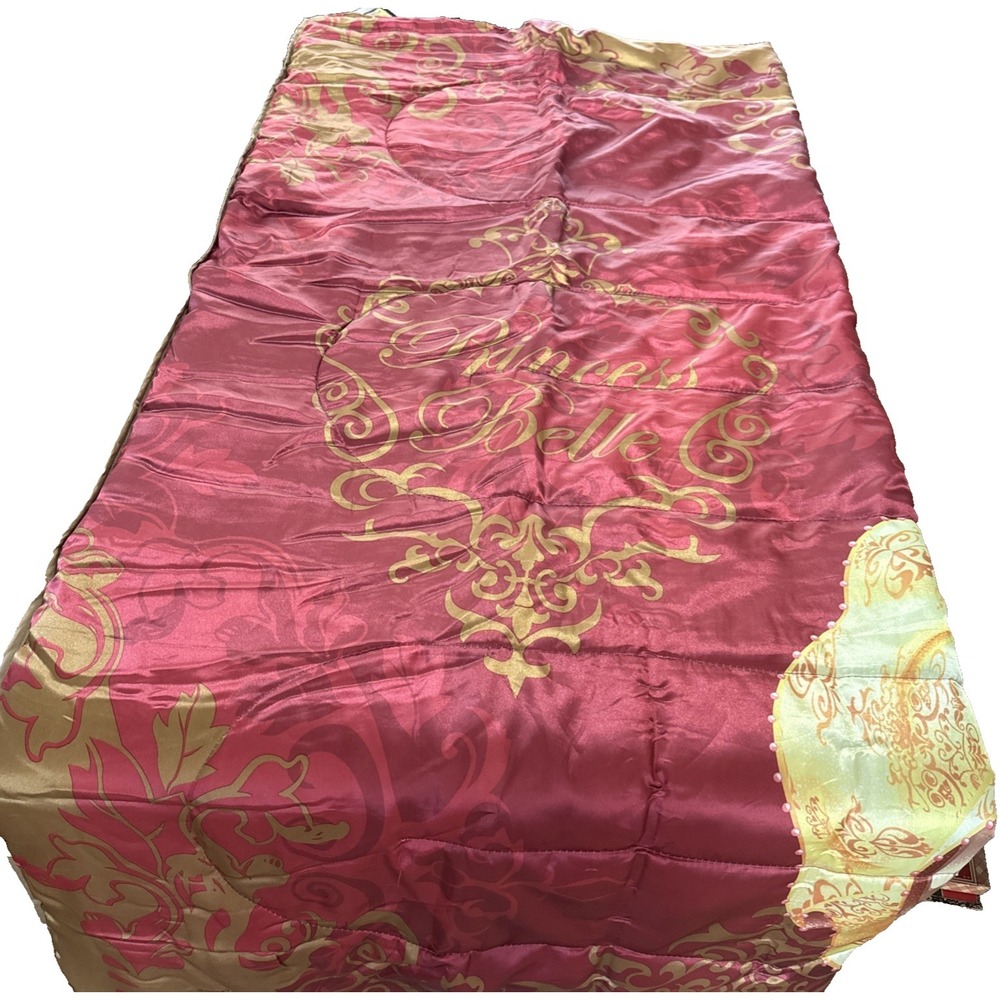 Disney Princess Belle Sleeping Bag Beauty and the Beast Pink Gold Slumber Bag - Picture 4 of 8